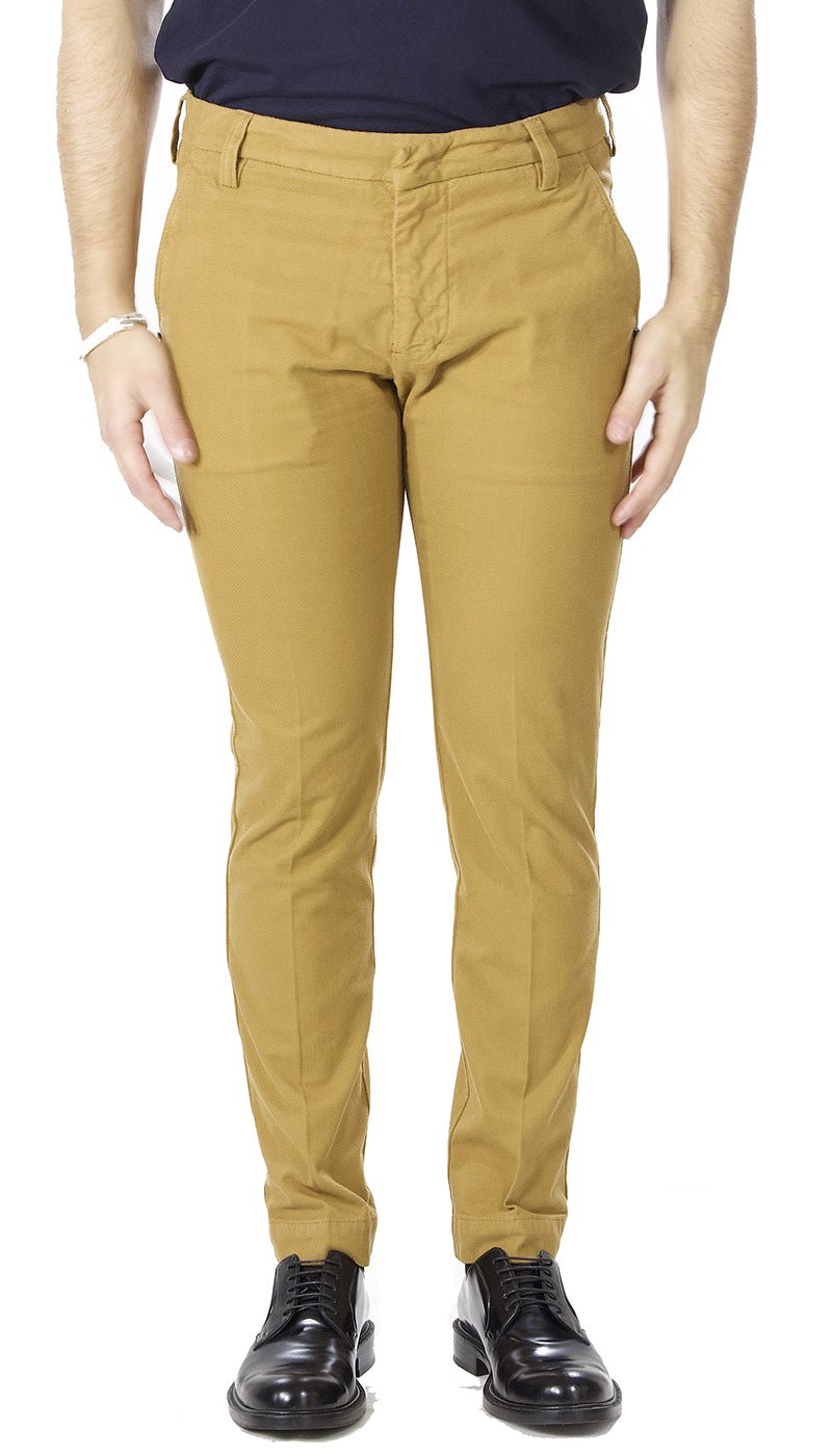 Entre Amis Pantalone corto cammello con trama nido d'ape. A218188/1988 Pantaloni Uomo - Boutique Luisa Trendy
