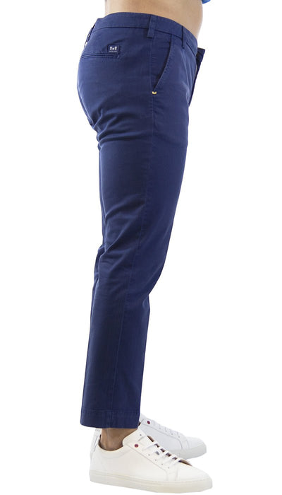 Entre Amis Pantalone uomo blu in gabardine di cotone tasca america corto. P218188/292 Pantaloni Uomo - Boutique Luisa Trendy
