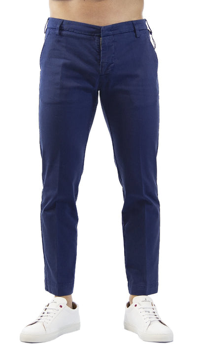 Entre Amis Pantalone uomo blu in gabardine di cotone tasca america corto. P218188/292 Pantaloni Uomo - Boutique Luisa Trendy