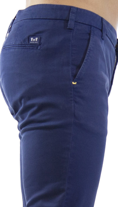 Entre Amis Pantalone uomo blu in gabardine di cotone tasca america corto. P218188/292 Pantaloni Uomo - Boutique Luisa Trendy