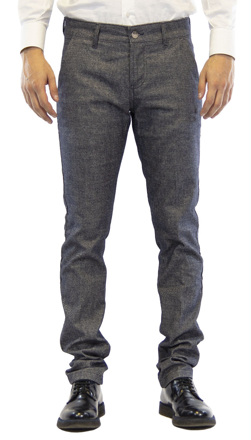 Entre Amis Pantalone uomo in cotone tessuto spigato blu Pantaloni Uomo - Boutique Luisa Trendy