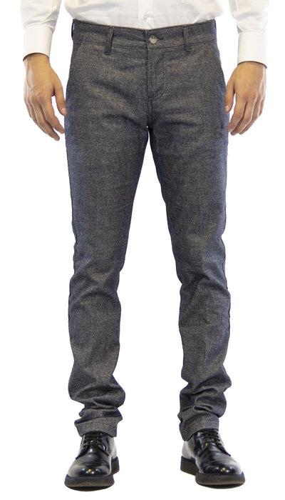 Entre Amis Pantalone uomo in cotone tessuto spigato blu Pantaloni Uomo - Boutique Luisa Trendy