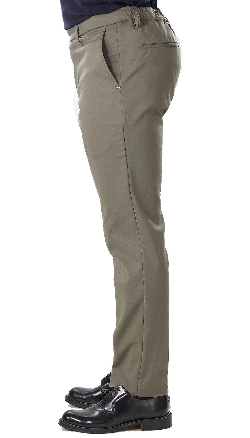 Entre Amis Pantalone uomo japan fango con elastico. Pantaloni Uomo - Boutique Luisa Trendy
