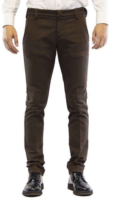 Entre Amis Pantalone uomo tasche america lungo marrone in cotone Pantaloni Uomo - Boutique Luisa Trendy