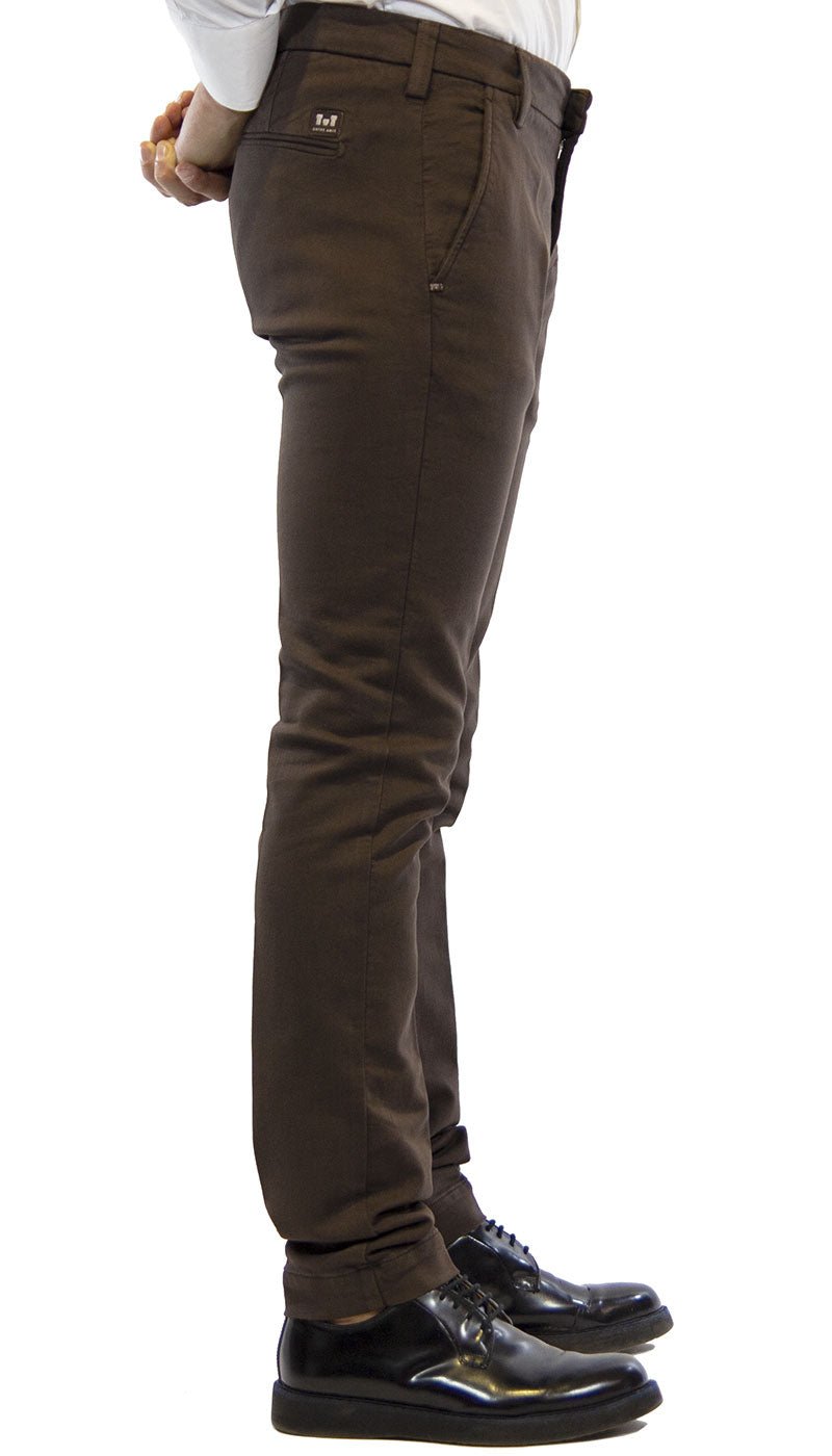 Entre Amis Pantalone uomo tasche america lungo marrone in cotone Pantaloni Uomo - Boutique Luisa Trendy