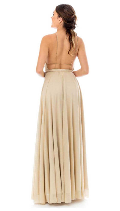 Feleppa Abito donna lungo Cerimonia in lurex oro con cinta Vestiti - Boutique Luisa Trendy