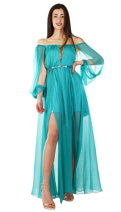 Feleppa Abito lungo in creponne con scollo omerale. 105FLA110 Vestiti - Boutique Luisa Trendy
