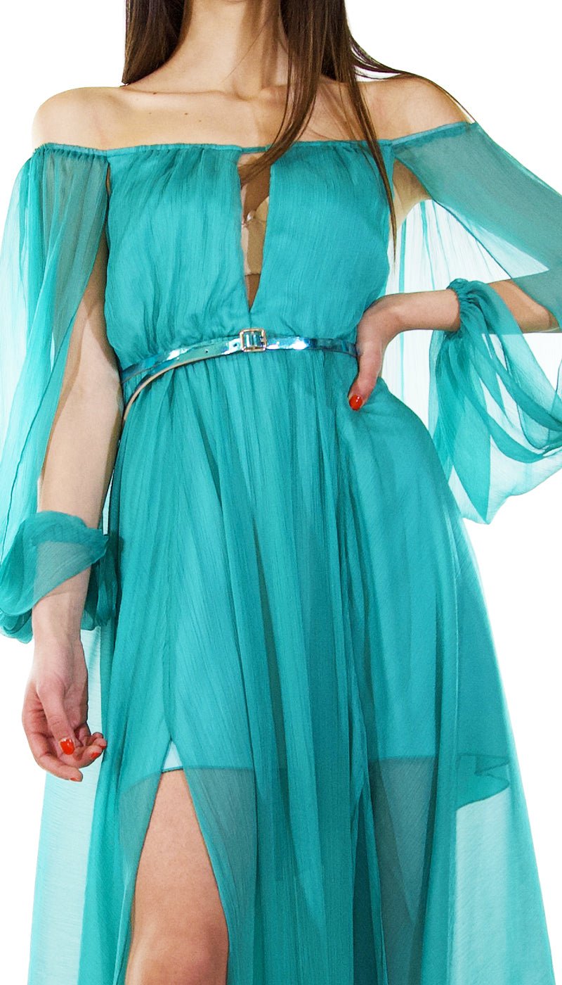 Feleppa Abito lungo in creponne con scollo omerale. 105FLA110 Vestiti - Boutique Luisa Trendy