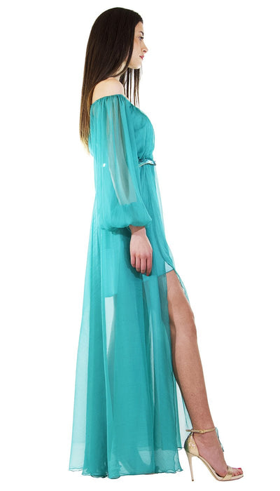 Feleppa Abito lungo in creponne con scollo omerale. 105FLA110 Vestiti - Boutique Luisa Trendy