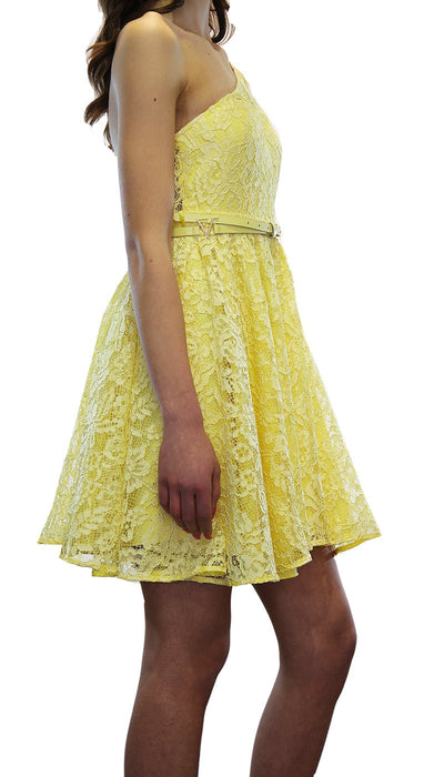 Feleppa Abito Melissa monospalla in pizzo giallo Vestiti - Boutique Luisa Trendy