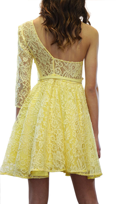 Feleppa Abito Melissa monospalla in pizzo giallo Vestiti - Boutique Luisa Trendy