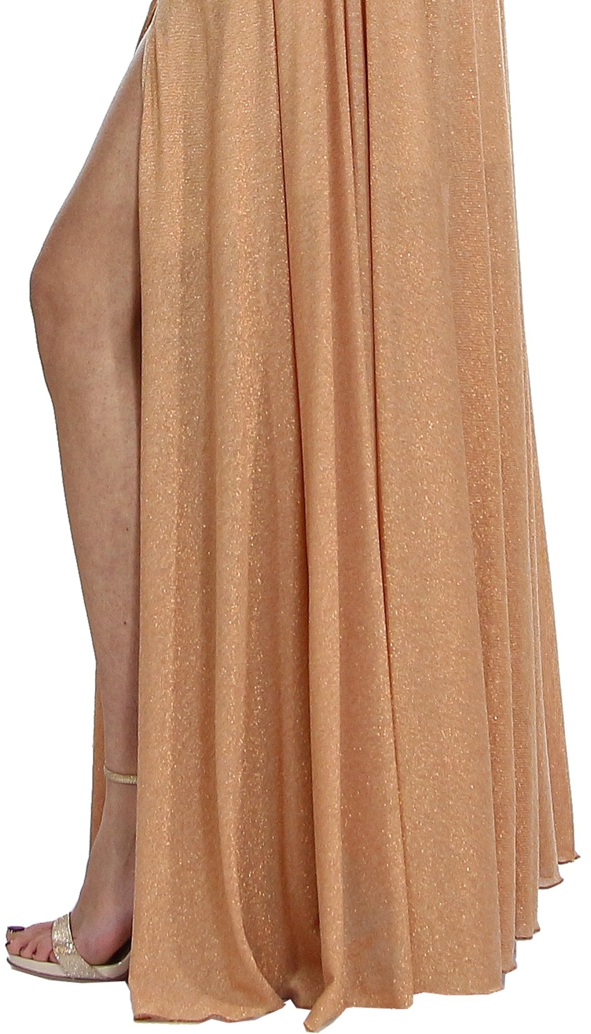 Feleppa MARGARITA - Abito lungo arancio in maglia lurex. Vestiti - Boutique Luisa Trendy