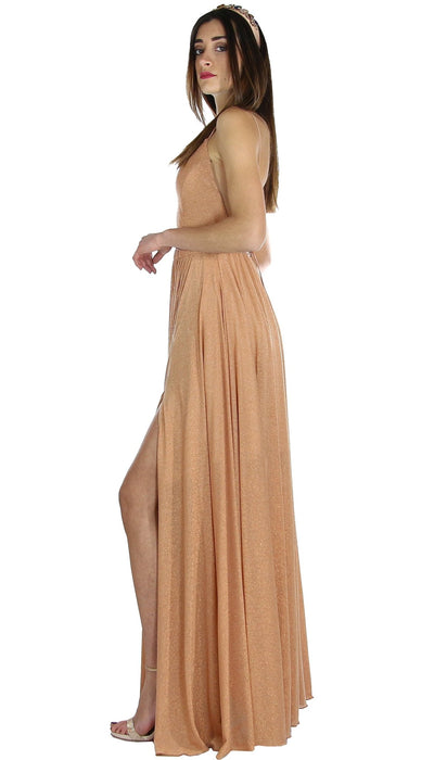 Feleppa MARGARITA - Abito lungo arancio in maglia lurex. Vestiti - Boutique Luisa Trendy