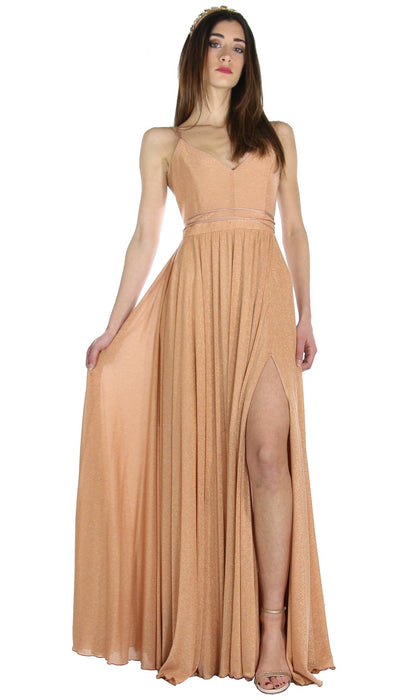 Feleppa MARGARITA - Abito lungo arancio in maglia lurex. Vestiti - Boutique Luisa Trendy
