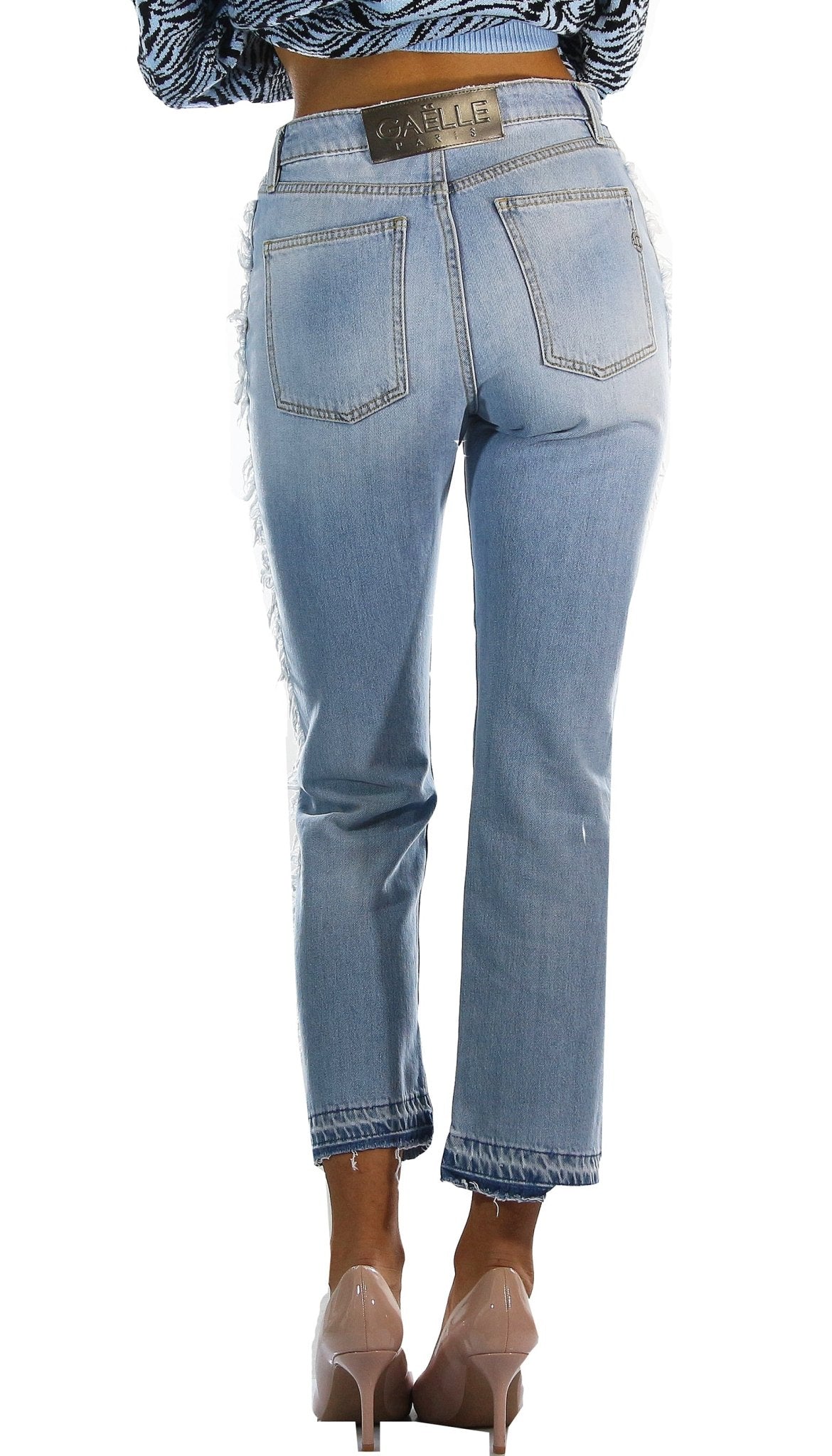 Gaelle Paris Jeans boyfriend con frange Jeans - Boutique Luisa Trendy