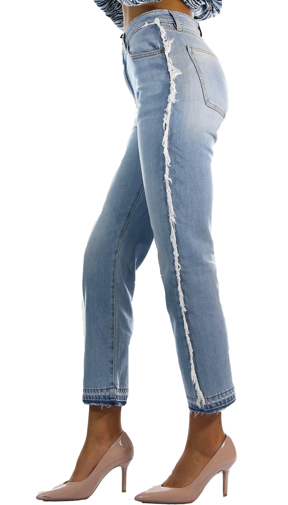 Gaelle Paris Jeans boyfriend con frange Jeans - Boutique Luisa Trendy