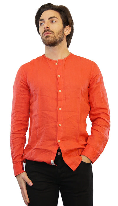 Gaudì Camicia uomo coreana in lino Camicia e gilet - Boutique Luisa Trendy