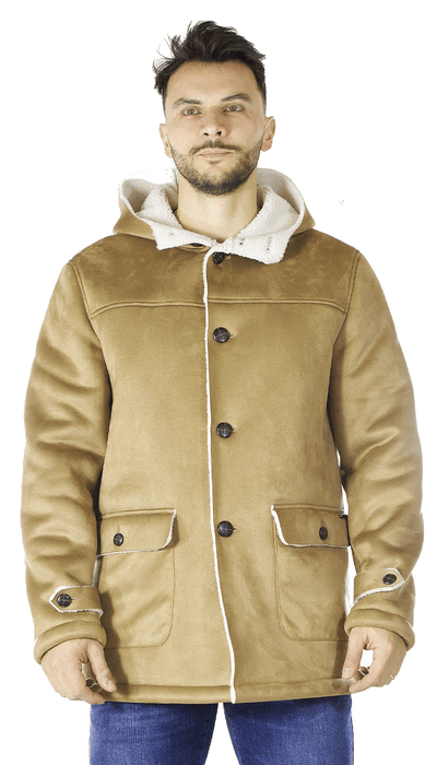 Gaudì Cappotto uomo in eco - montone con cappuccio. 021GU38004 Capispalla Uomo - Boutique Luisa Trendy