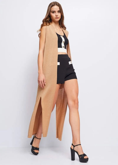 Gaudì Cardigan lungo smanicato in maglia Maglie e cardigan Donna - Boutique Luisa Trendy