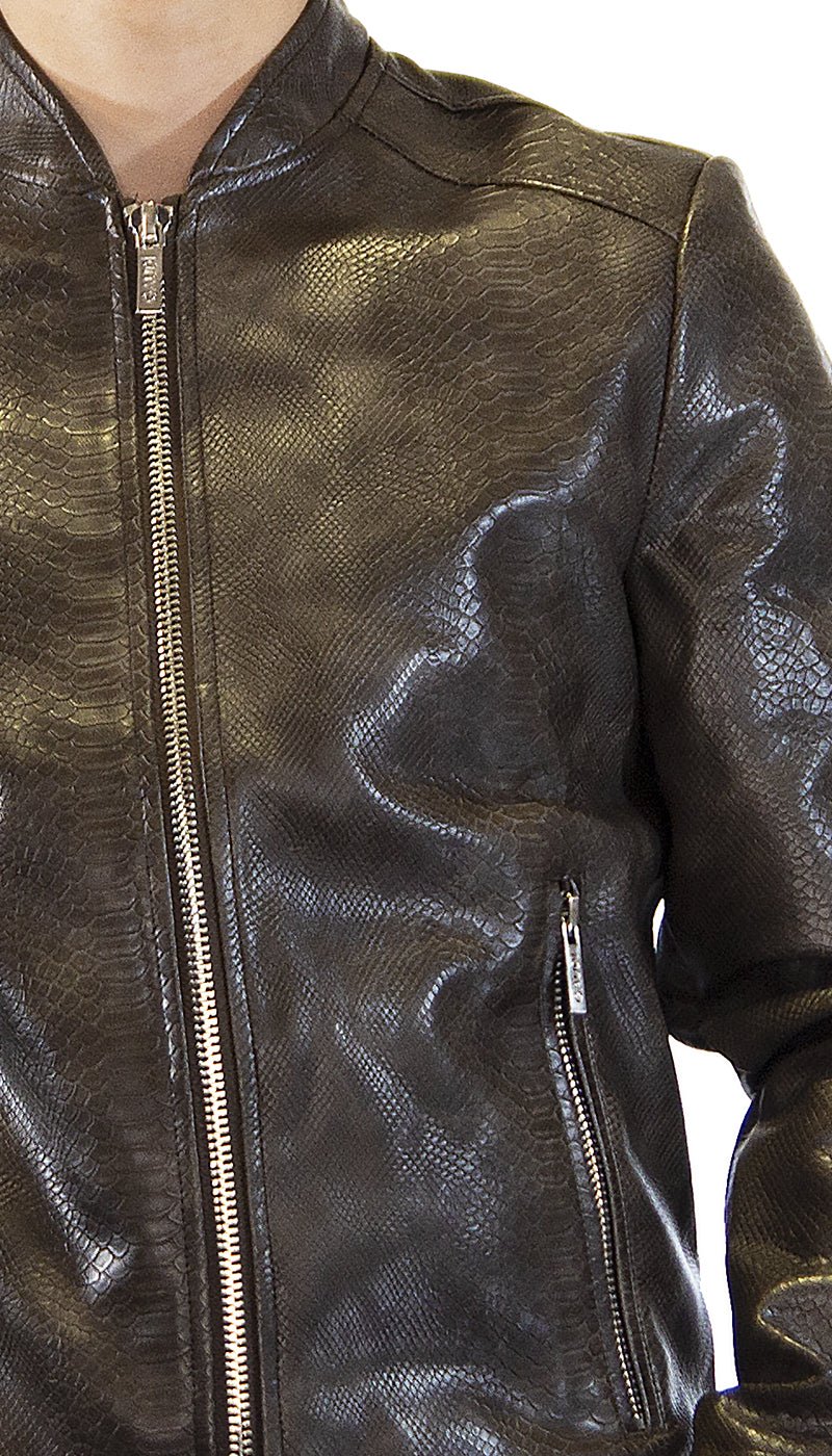 Gaudì Giacca uomo marrone in similpelle effetto pitonato. Capispalla Uomo - Boutique Luisa Trendy