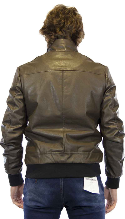 Gaudì Jeans Bomber uomo in ecopelle marrone Capispalla Uomo - Boutique Luisa Trendy