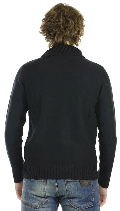 Gaudì Jeans Maglia dolcevita uomo nera in lana motivo a rombi. 921BU53033 Maglie e cardigan uomo - Boutique Luisa Trendy