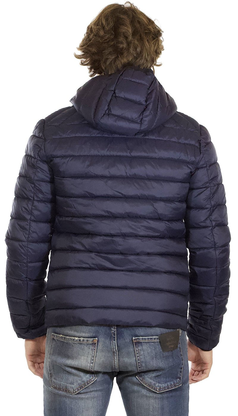 Gaudì Jeans Piumino uomo blu con cappuccio Capispalla Uomo - Boutique Luisa Trendy