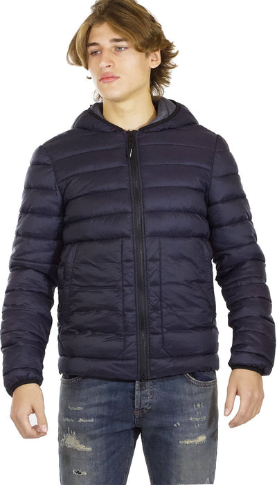Gaudì Jeans Piumino uomo blu con cappuccio Capispalla Uomo - Boutique Luisa Trendy