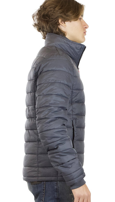 Gaudì Jeans Piumino uomo grigio collo alto con pettorina Capispalla Uomo - Boutique Luisa Trendy
