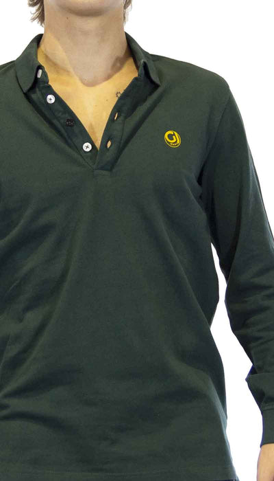 Gaudì Jeans Polo uomo in cotone verde con logo T-shirt e Polo - Boutique Luisa Trendy