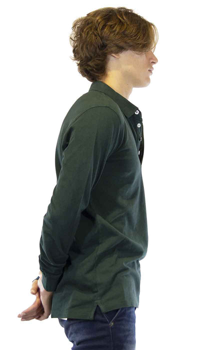 Gaudì Jeans Polo uomo in cotone verde con logo T-shirt e Polo - Boutique Luisa Trendy