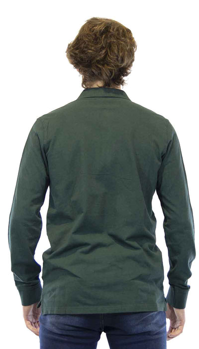 Gaudì Jeans Polo uomo in cotone verde con logo T-shirt e Polo - Boutique Luisa Trendy