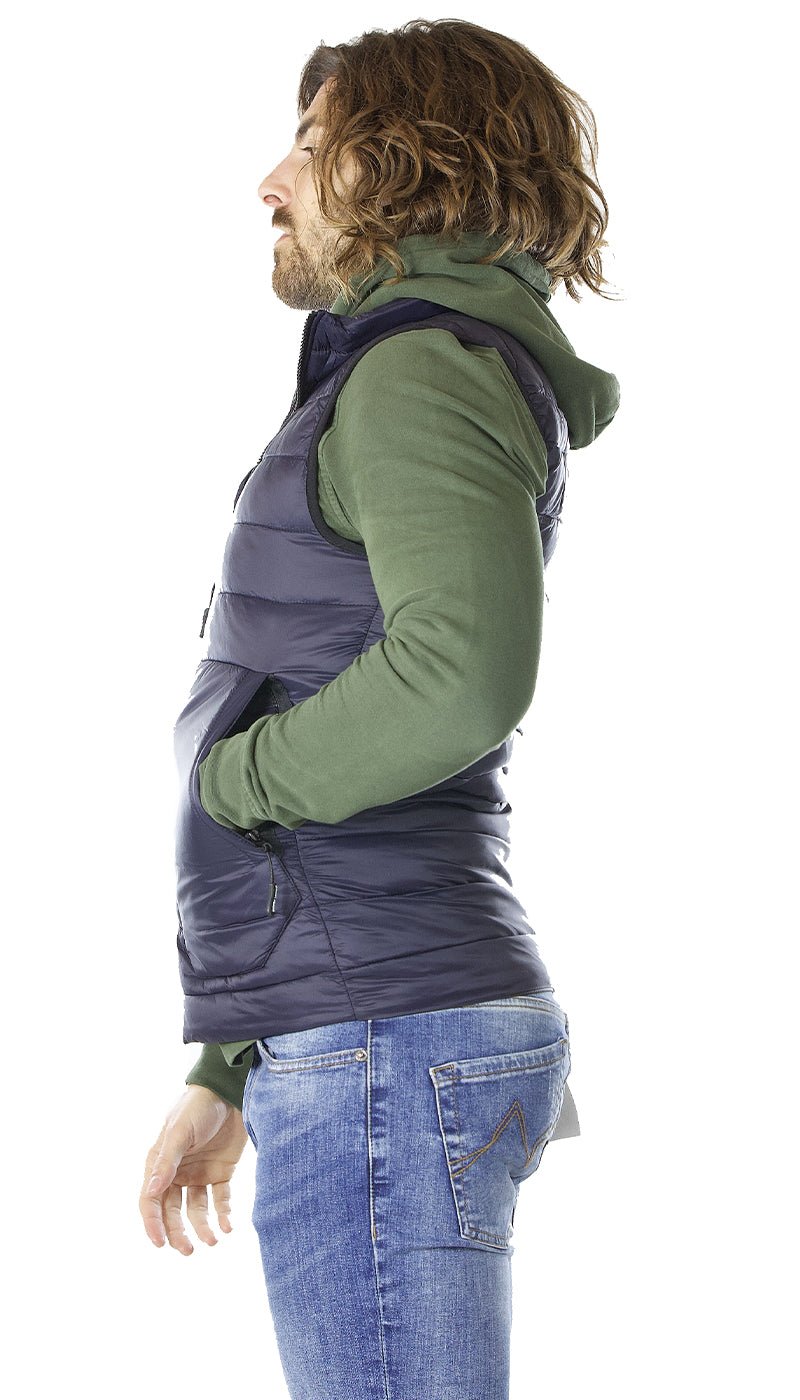 Gaudì Jeans Smanicato blu in nylon. Capispalla Uomo - Boutique Luisa Trendy
