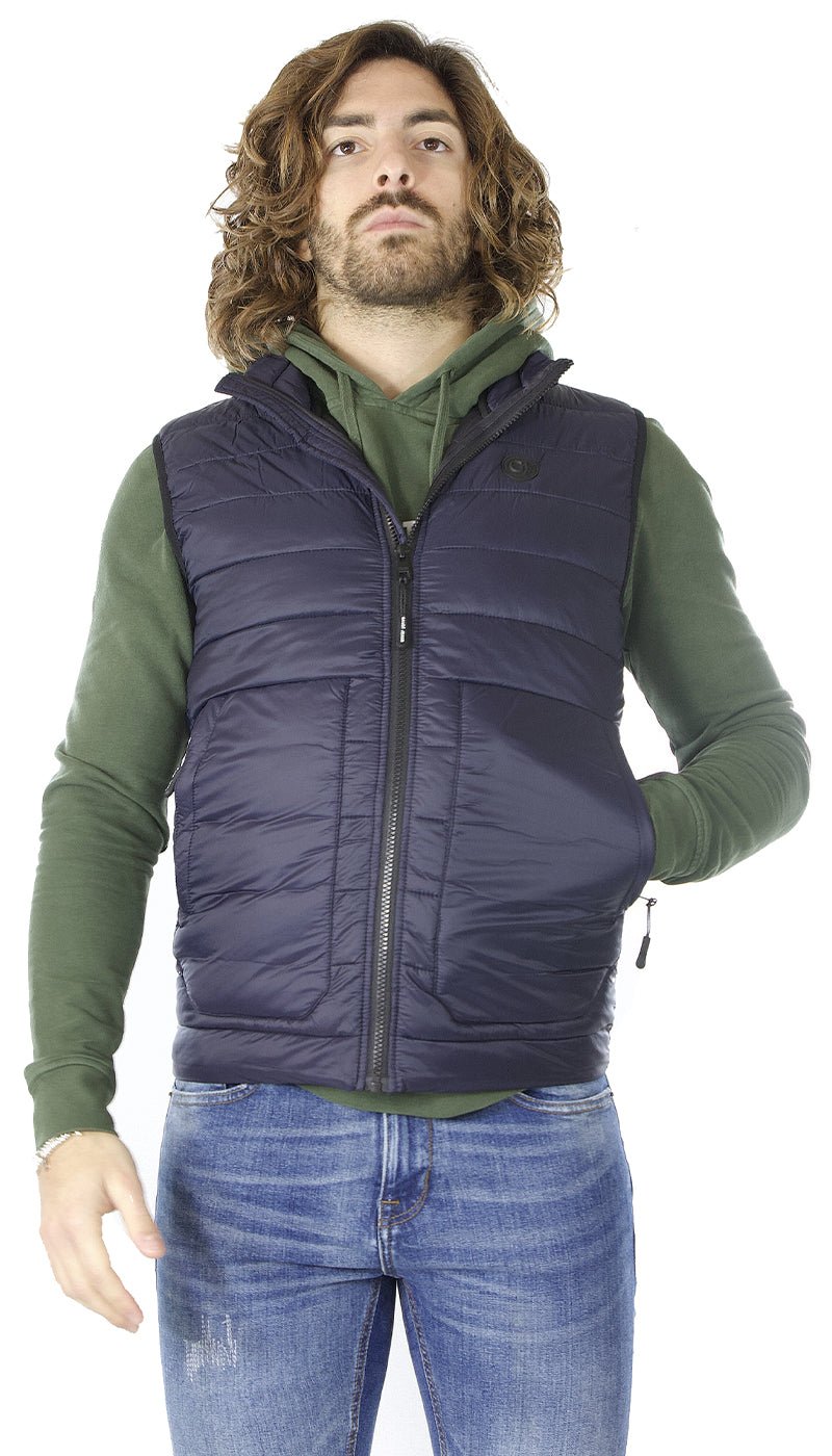 Gaudì Jeans Smanicato blu in nylon. Capispalla Uomo - Boutique Luisa Trendy