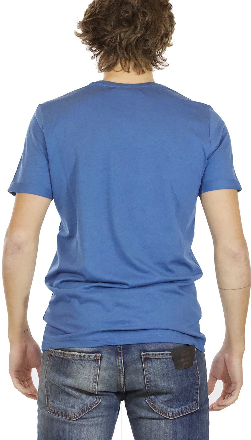 Gaudì Jeans T-shirt uomo blu in cotone stampa hola everyone T-shirt e Polo - Boutique Luisa Trendy