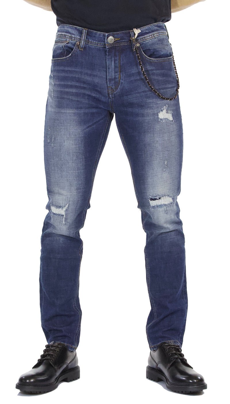 Gaudì Jeans uomo 5 tasche modello skinny con micro - rotture Jeans Uomo - Boutique Luisa Trendy