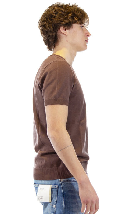 Gaudì Maglia marrone in filo di cotone. 111GU53004_3332 Maglie e cardigan uomo - Boutique Luisa Trendy