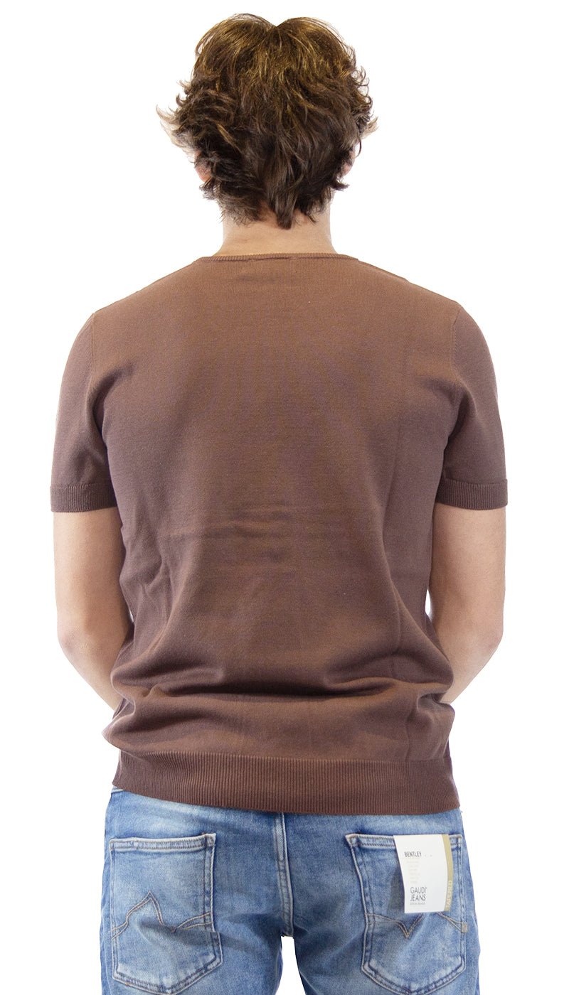 Gaudì Maglia marrone in filo di cotone. 111GU53004_3332 Maglie e cardigan uomo - Boutique Luisa Trendy