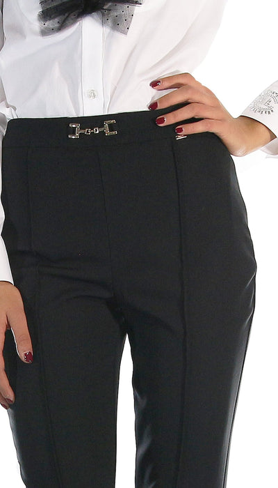 Gaudì Pantalone in tessuto tecnico a zampa Pantalone Donna - Boutique Luisa Trendy