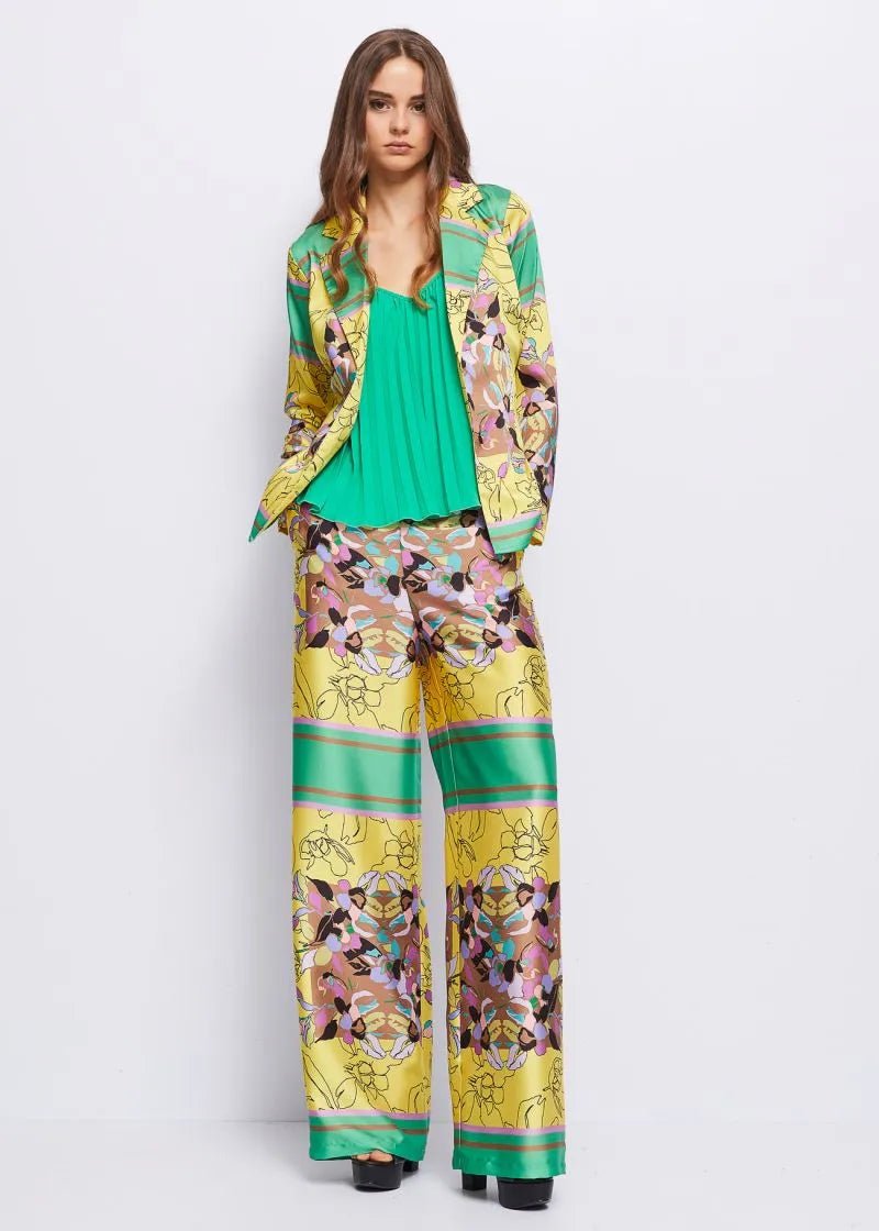 Gaudì Pantaloni a palazzo in twill stampato Pantalone Donna - Boutique Luisa Trendy