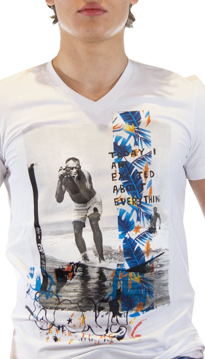 Gaudì T-shirt bianca con motivo fotografico. 111GU64098_2100 T-shirt e Polo - Boutique Luisa Trendy