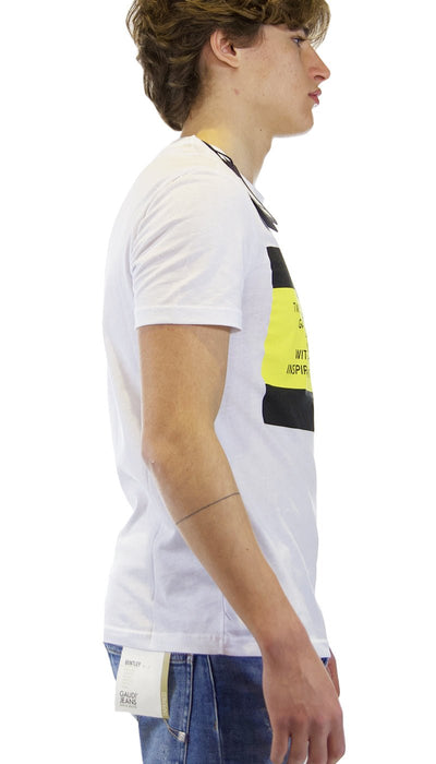 Gaudì T-shirt bianca con stampa. 111GU64071 T-shirt e Polo - Boutique Luisa Trendy