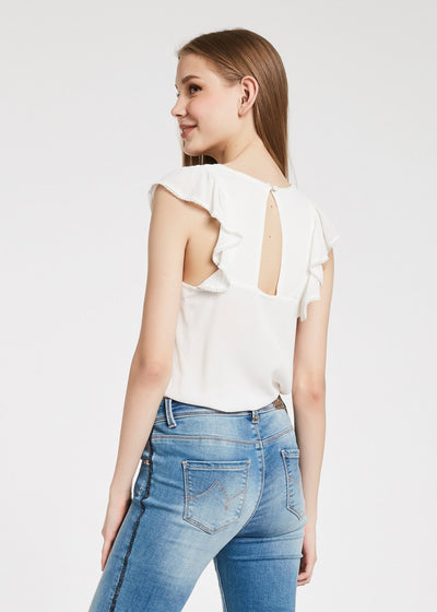 Gaudì Top in viscosa con volant T-Shirt e top - Boutique Luisa Trendy
