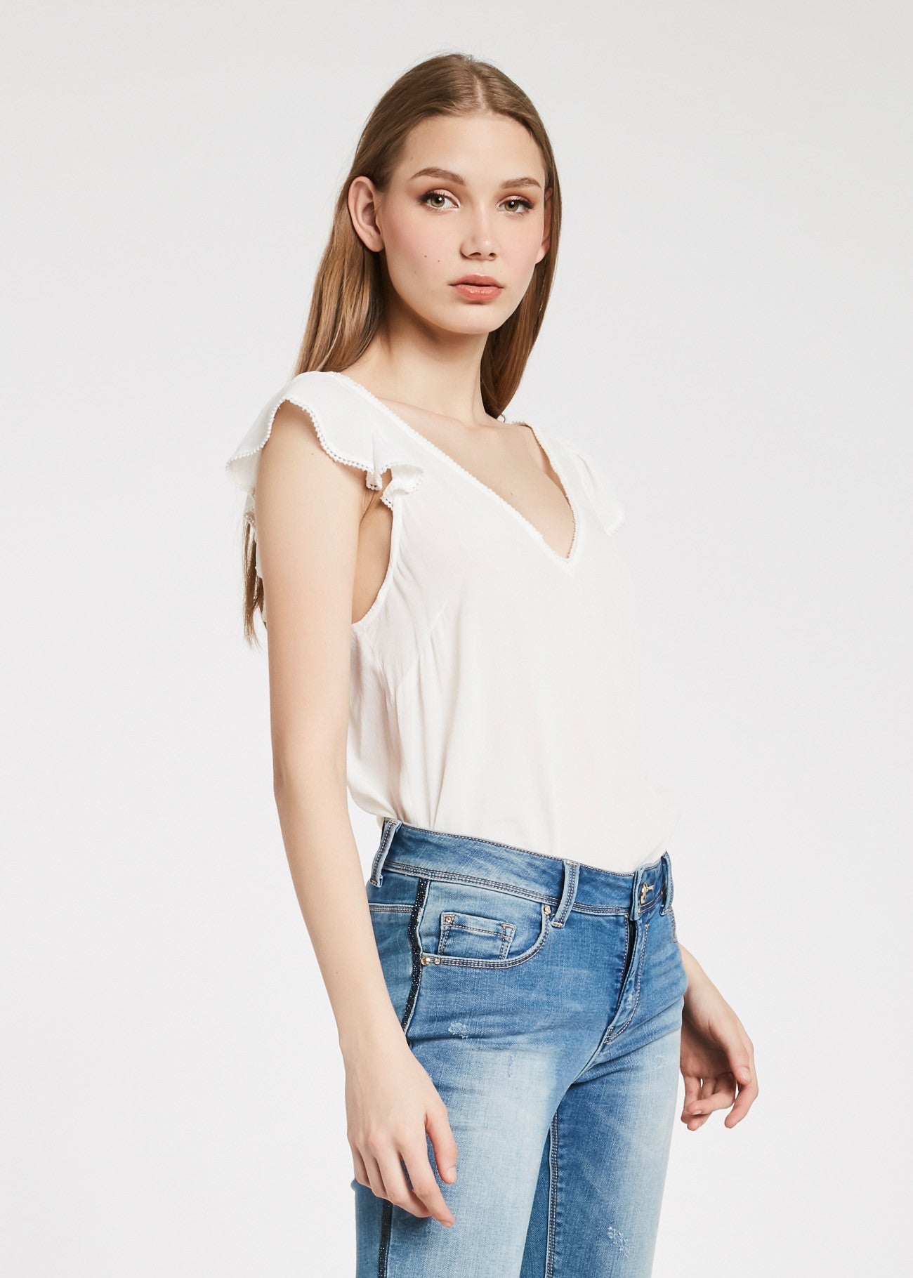 Gaudì Top in viscosa con volant T-Shirt e top - Boutique Luisa Trendy