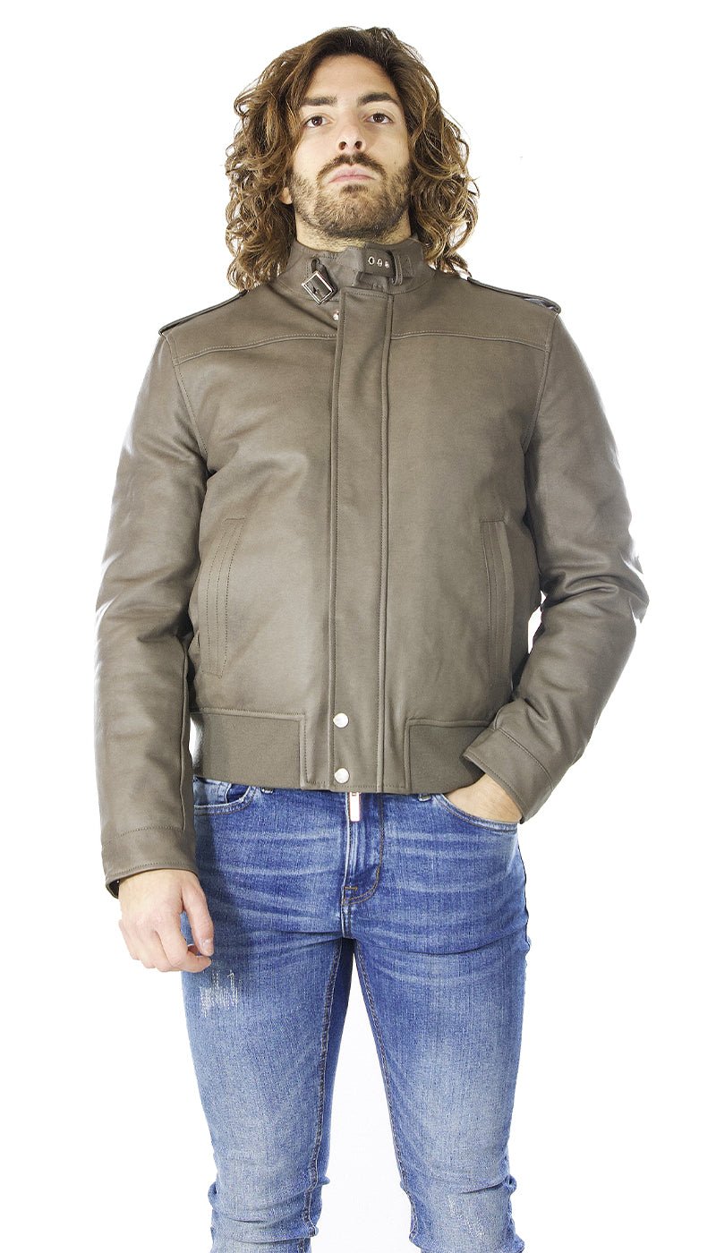 Gaudì uomo Giacca in similpelle con mostrine sulle spalle. Capispalla Uomo - Boutique Luisa Trendy
