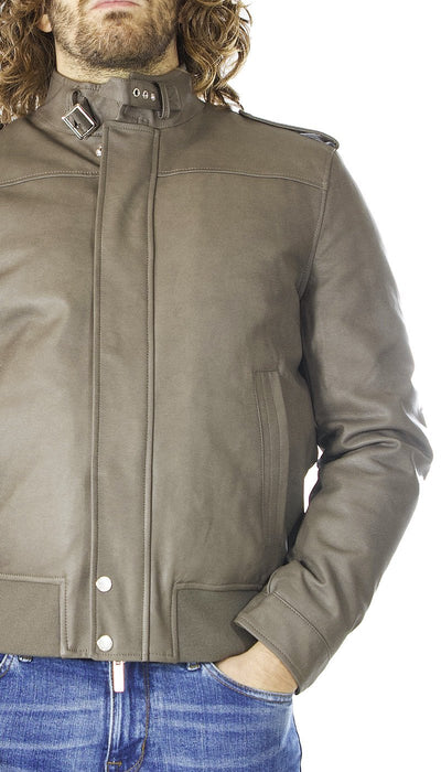 Gaudì uomo Giacca in similpelle con mostrine sulle spalle. Capispalla Uomo - Boutique Luisa Trendy