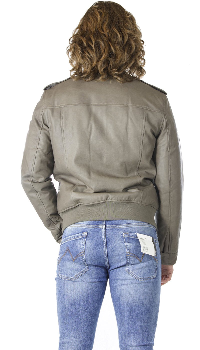 Gaudì uomo Giacca in similpelle con mostrine sulle spalle. Capispalla Uomo - Boutique Luisa Trendy