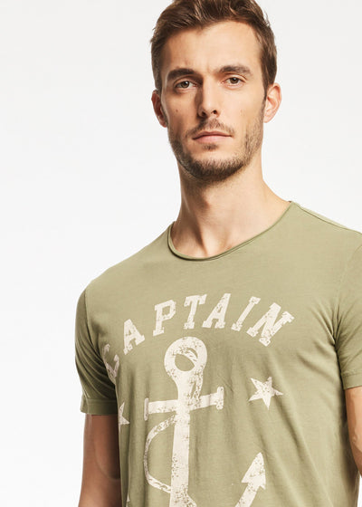 Gaudì uomo T-shirt verde stampa ancora. 111GU64076_3533 T-shirt e Polo - Boutique Luisa Trendy