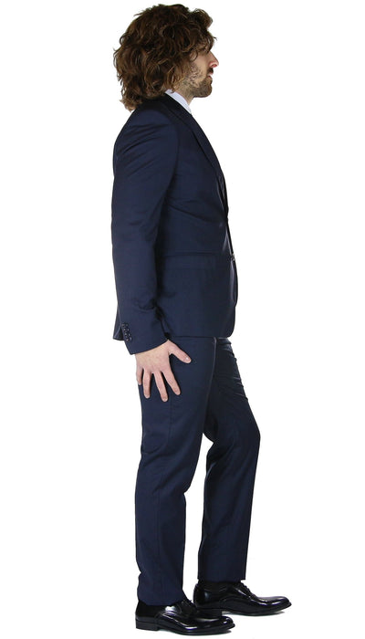 Havana & Co Abito blu in tessuto fantasia micro check. Abiti e giacche - Boutique Luisa Trendy