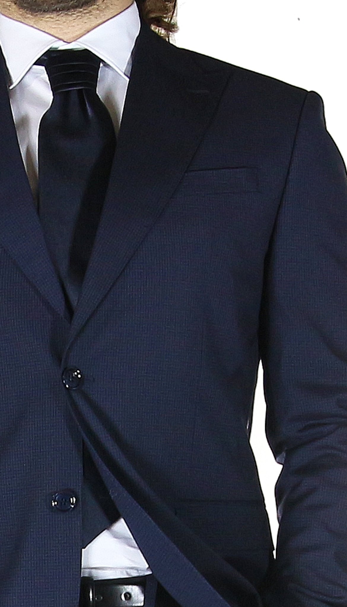 Havana & Co Abito blu in tessuto fantasia micro check. Abiti e giacche - Boutique Luisa Trendy